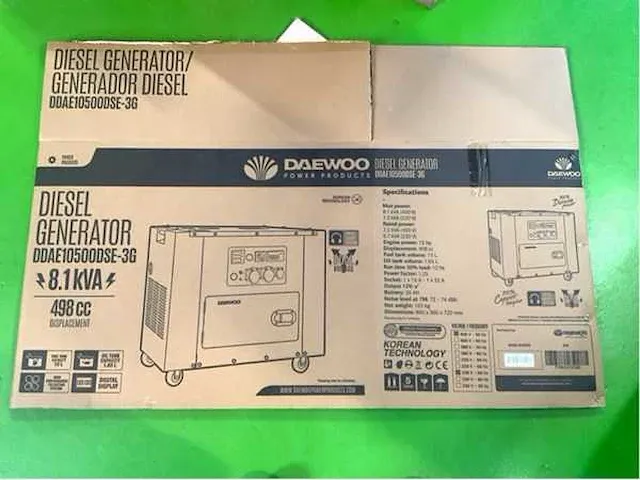 Daewoo ddae10500dse-3g diesel noodstroomaggregaat 8,10kva - afbeelding 9 van  9