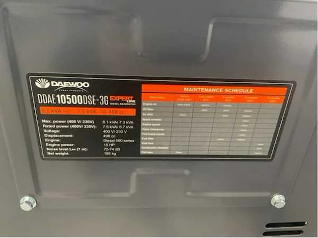 Daewoo ddae10500dse-3g diesel noodstroomaggregaat 8,10kva - afbeelding 10 van  10