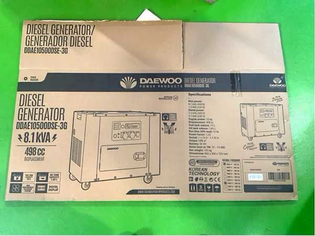 Daewoo ddae10500dse-3g diesel noodstroomaggregaat 8,10kva - afbeelding 9 van  10