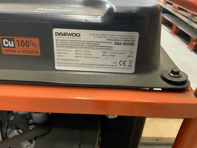 Daewoo gda6600ei inverter 5.5kw - afbeelding 5 van  7