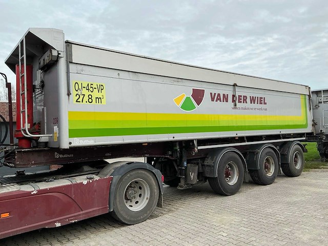 Daf xf 460 ft opleggertrekker + bulthuis tata12 geïsoleerde aluminium kieptrailer - afbeelding 4 van  55