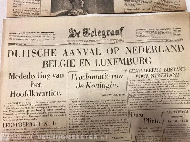 Dagbladen van rond 2e wereldoorlog - afbeelding 2 van  8