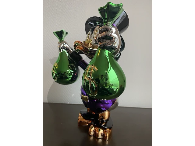 Dagobert duck pop art beeld, paars, 2025 - afbeelding 5 van  6