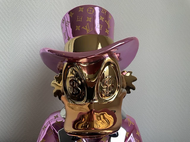 Dagobert duck pop art beeld, roze, 2025 - afbeelding 2 van  11