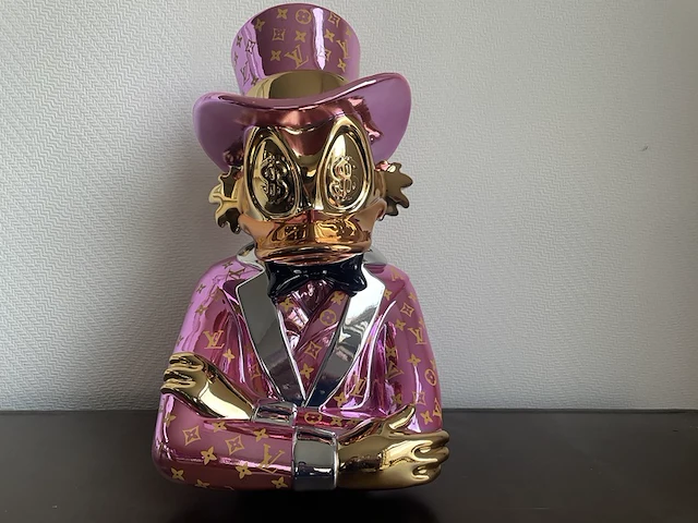 Dagobert duck pop art beeld, roze, 2025 - afbeelding 1 van  11