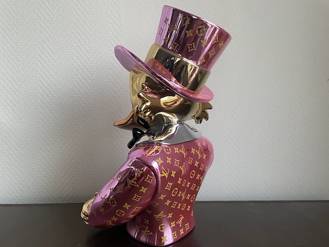 Dagobert duck pop art beeld, roze, 2025 - afbeelding 6 van  11