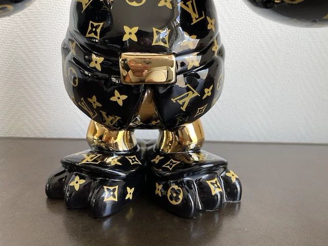 Dagobert duck pop art beeld, zwart - afbeelding 3 van  12