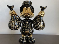 Dagobert duck pop art beeld, zwart - afbeelding 1 van  12