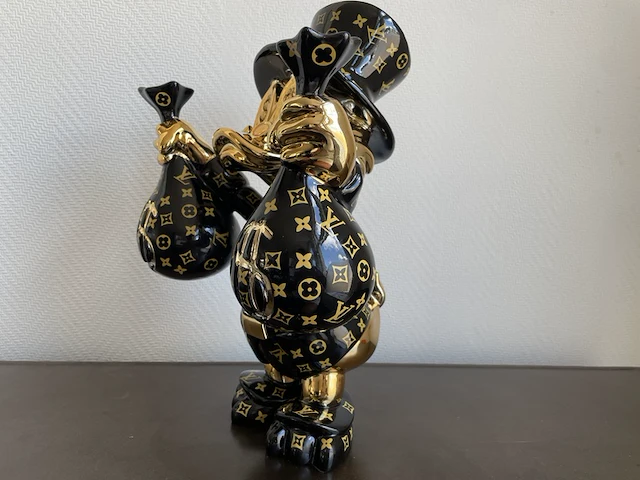 Dagobert duck pop art beeld, zwart - afbeelding 5 van  12