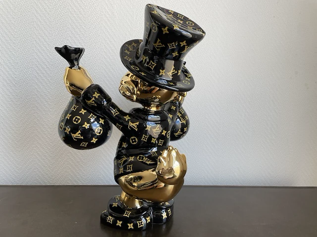 Dagobert duck pop art beeld, zwart - afbeelding 8 van  12