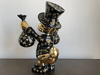 Dagobert duck pop art beeld, zwart - afbeelding 8 van  12