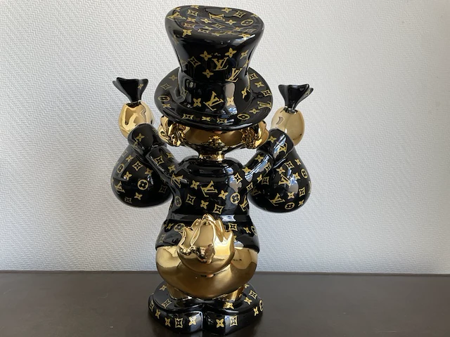 Dagobert duck pop art beeld, zwart - afbeelding 9 van  12