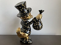 Dagobert duck pop art beeld, zwart - afbeelding 10 van  12