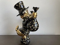 Dagobert duck pop art beeld, zwart - afbeelding 11 van  12