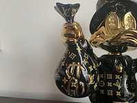 Dagobert duck pop art beeld, zwart - afbeelding 2 van  12