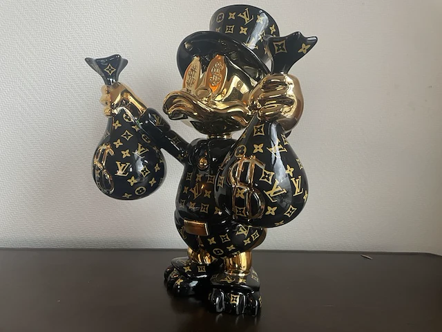 Dagobert duck pop art beeld, zwart - afbeelding 5 van  12