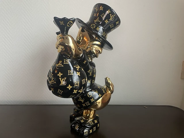 Dagobert duck pop art beeld, zwart - afbeelding 6 van  12
