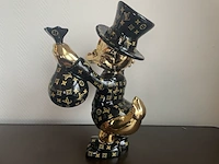 Dagobert duck pop art beeld, zwart - afbeelding 7 van  12
