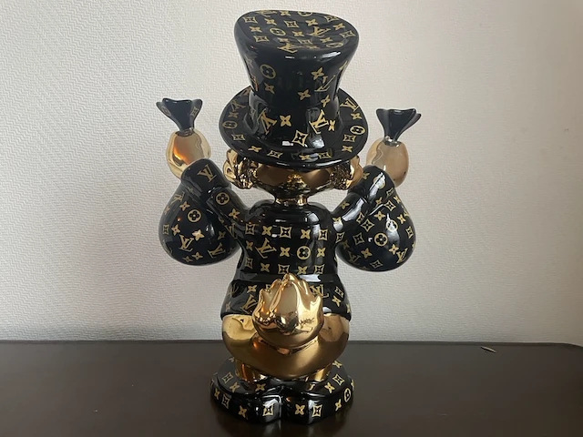 Dagobert duck pop art beeld, zwart - afbeelding 8 van  12