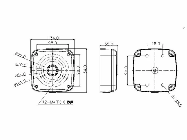 Dahua pfa122 montage box (2x) - afbeelding 3 van  6