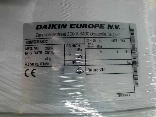 Daikin - 200 liter - rvs buffervat - afbeelding 9 van  9