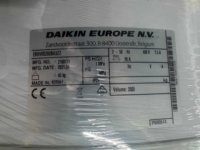Daikin - 200 liter - rvs buffervat - afbeelding 9 van  9