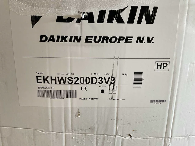 Daikin ekhws200d3v3 rvs warmwatertank (200l) - afbeelding 3 van  5