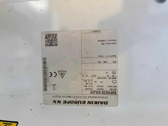 Daikin europe - ehfh03s18dj3v - warmtepomp - afbeelding 6 van  6