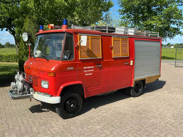 Daimler benz 408 brandweerwagen camper - scherpenzeel - afbeelding 1 van  34