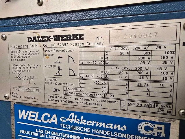 Dalex werke - tgi 204 l - tig-lasmachine - afbeelding 6 van  6