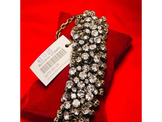 Dames collier strass diamand - romano p.c. hoofdstraat - afbeelding 2 van  3