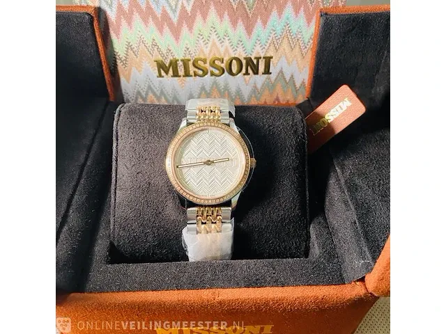 Dames horloge - missoni 60 diamanten 0.33 carat prijs €1900,00 - afbeelding 2 van  8