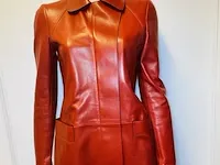 Dames luxe leder - gucci longcoat trenchcoat model leren jas van €3900,00 - afbeelding 1 van  9
