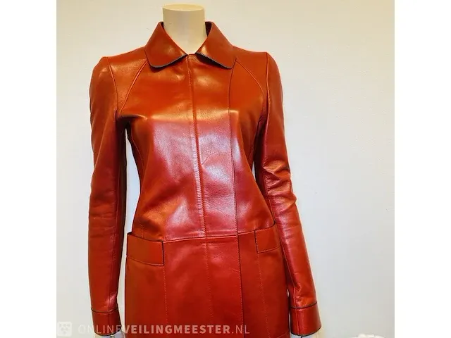 Dames luxe leder - gucci longcoat trenchcoat model leren jas van €3900,00 - afbeelding 2 van  9