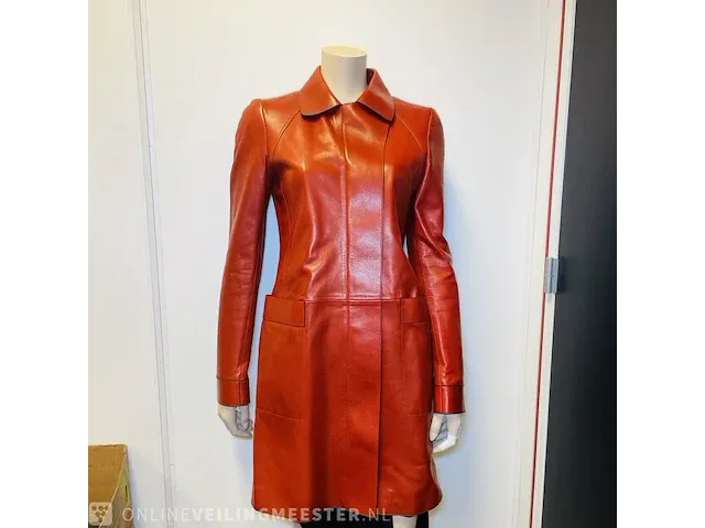 Dames luxe leder - gucci longcoat trenchcoat model leren jas van €3900,00 - afbeelding 4 van  9