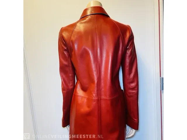 Dames luxe leder - gucci longcoat trenchcoat model leren jas van €3900,00 - afbeelding 5 van  9
