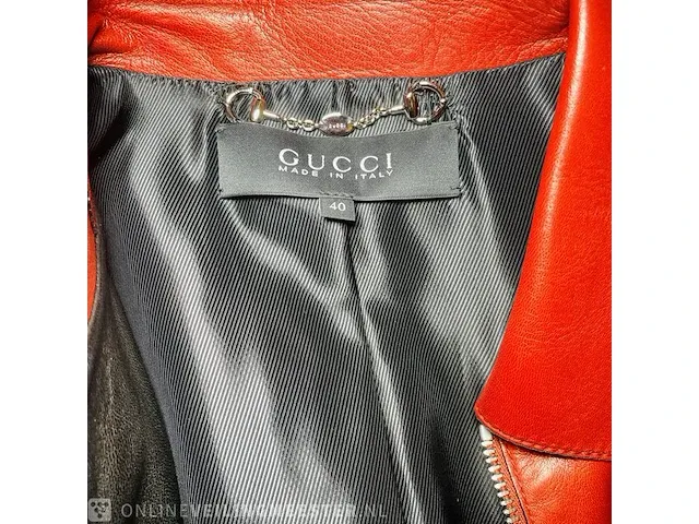 Dames luxe leder - gucci longcoat trenchcoat model leren jas van €3900,00 - afbeelding 8 van  9