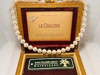 Dames parelsnoer collier - met echte japanse parels - anna valerie adolf - afbeelding 1 van  4
