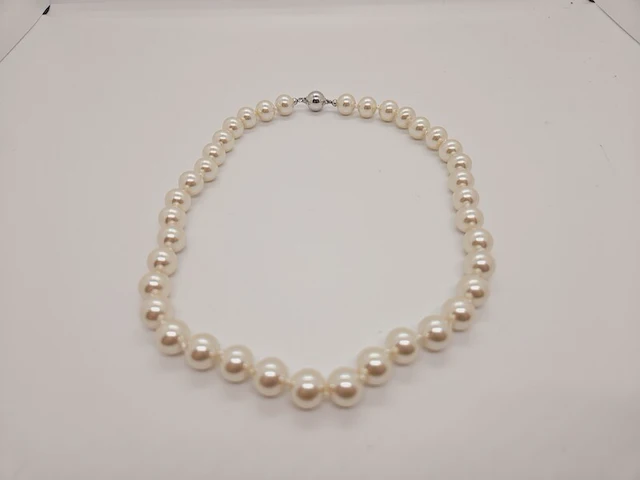 Dames parelsnoer collier - met echte japanse parels - anna valerie adolf - afbeelding 1 van  4