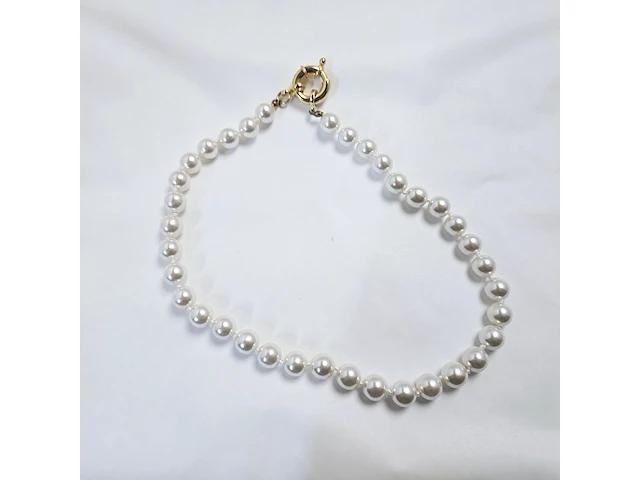 Dames parelsnoer collier - met echte japanse parels - anna valerie adolf - afbeelding 1 van  4