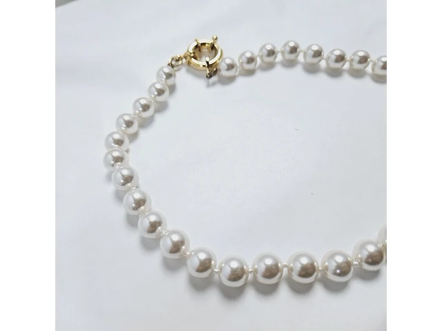 Dames parelsnoer collier - met echte japanse parels - anna valerie adolf - afbeelding 2 van  4