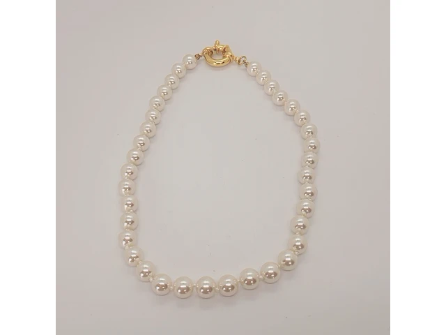 Dames parelsnoer collier - met echte japanse parels - anna valerie adolf - afbeelding 1 van  4