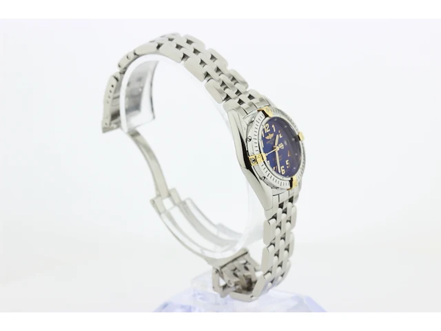 Dames polshorloge breitling, callistino, blauwe wijzerplaat, bouwjaar ca. 2000 - afbeelding 4 van  10