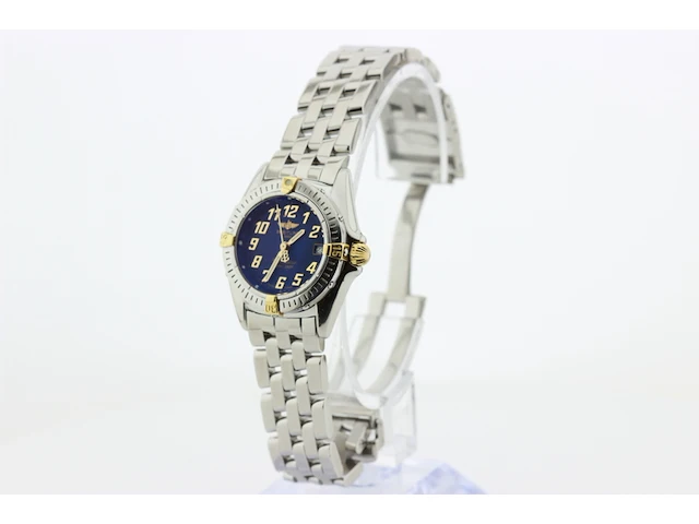 Dames polshorloge breitling, callistino, blauwe wijzerplaat, bouwjaar ca. 2000 - afbeelding 5 van  10