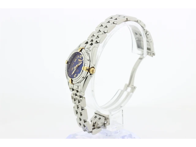 Dames polshorloge breitling, callistino, blauwe wijzerplaat, bouwjaar ca. 2000 - afbeelding 6 van  10