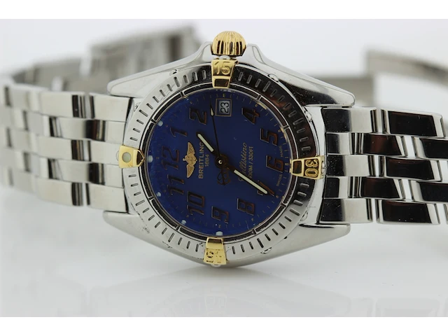 Dames polshorloge breitling, callistino, blauwe wijzerplaat, bouwjaar ca. 2000 - afbeelding 9 van  10
