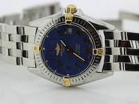 Dames polshorloge breitling, callistino, blauwe wijzerplaat, bouwjaar ca. 2000 - afbeelding 9 van  10