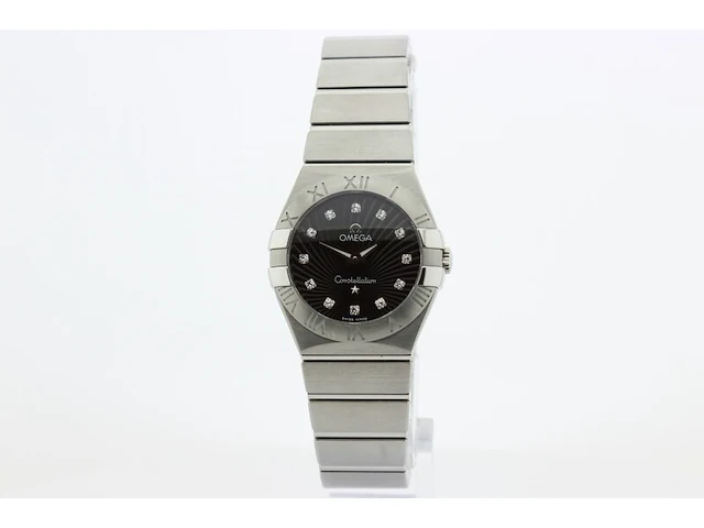 Dames polshorloge omega, constellation, zwarte wijzerplaat, bouwjaar ca 2010 - afbeelding 1 van  9