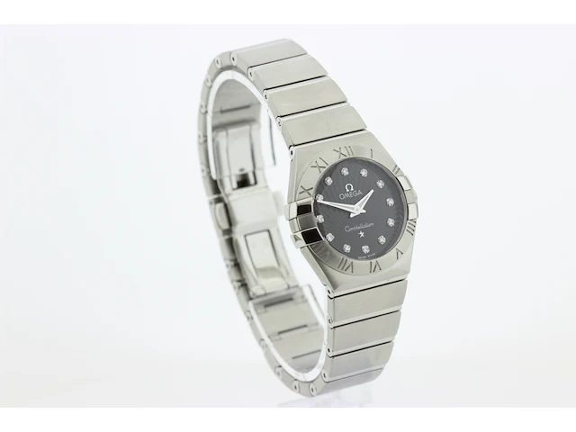 Dames polshorloge omega, constellation, zwarte wijzerplaat, bouwjaar ca 2010 - afbeelding 2 van  9