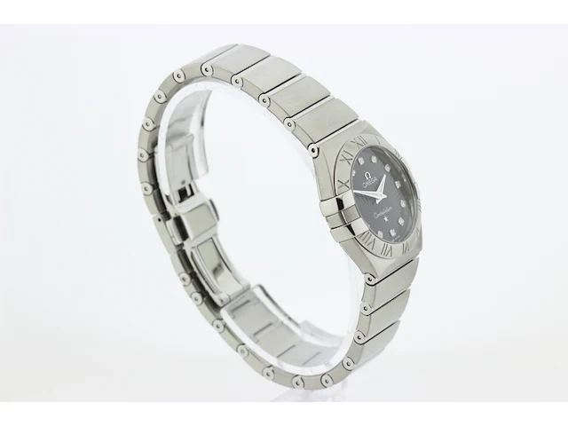 Dames polshorloge omega, constellation, zwarte wijzerplaat, bouwjaar ca 2010 - afbeelding 3 van  9